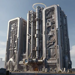 3 d sculpt of rectangular beveled architecture massive pipeline with layered complex cyberpunk'scifi digital movie camera'' maschinen krieger'' power station'complex industrial military building facade, halo, star wars, ilm, star citizen halo, mass effect, high tech industrial, artstation unreal