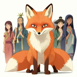intimidating fox, trending on pixiv fanbox, painted by makoto shinkai takashi takeuchi studio ghibli, akihiko yoshida, yoshitaka amano, wangechi mutu, clean cel shaded vector art. shutterstock. behance hd by lois van baarle, artgerm, helen huang, rossdraws, illustration