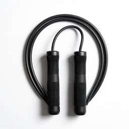 oversized jump rope, professional product shot, isolated on a pure white background, centered, entire object in frame, sharp focus, soft studio lighting
