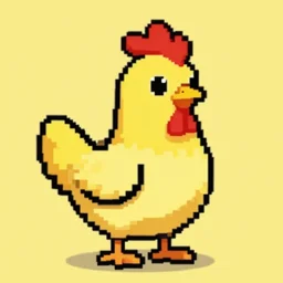 pixel art of a chicken, Sprite, pixel art