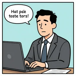 A pundit, in the style of Matt Bors, comic illustration