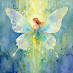 an abstract art of a fairy