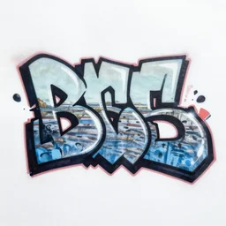 beautiful graffiti on white background paper