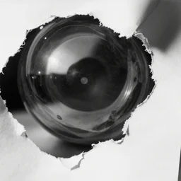 old photo taken of an indescribable object with imperfect reflections, black and white, close up, paper rips, photography by irving penn and saul leiter