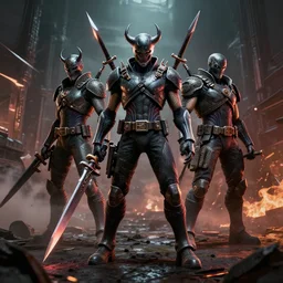 evil warzone bladed weapons razor projectiles humanoids