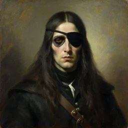 lich vecna wearing an eye-patch, fantasy, horror, painted by raymond swanland