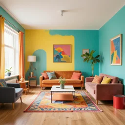 colorful equirectangular room