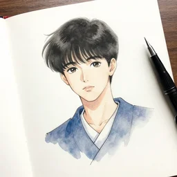 beautiful aesthetic inspirational masterful professional ink pen and watercolor sketch of a 1 9 9 0 s japanese girl posing in latex leotard, marvel style, concept art, fine details, trending on artstation, high quality paper, instagram photo