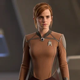 Emma Watson in Star Trek, 4K UHD image, octane render,