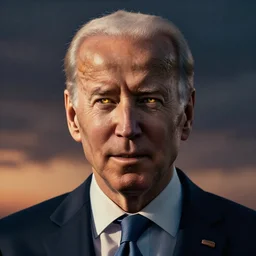 Evil Joe Biden with Glowing Eyes