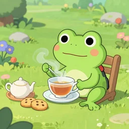 a cgi animated film about a talking frog who bakes tea and biscuits and enjoys tending to his garden, a light hearted film intended to soothe and relax the audience