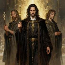 pedro pascal as aleister crowley the grand mage of thelema. art by tom bagshaw and greg danton and manuel sanjulian
