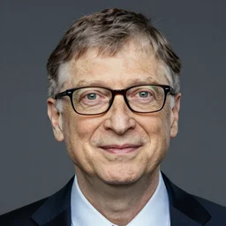 bill gates with snake - like face skin