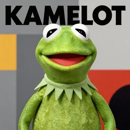 portrait of kermit the frog, kamelot album cover, brutalism, trending on artstation