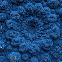 full page, fractal, blue mossy, bumpy, blue, by david normal