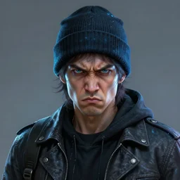 portrait of a angry ai artist, detailed clothing, beanie, concept art, artstation, detailed luminescent digital painting by alan lee and artgerm, exquisite masterpiece
