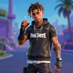 Juice WRLD in Fortnite very detailed 4K quality super realistic