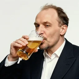 lenin drinking beer, high quality photo