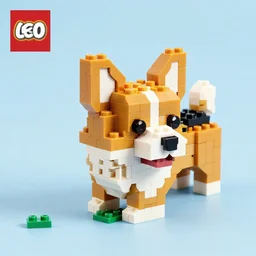 “ a corgi made out of legos ”