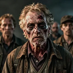 hyper realistic photo portrait zombie bill murray steve buscemi cinematic, greg rutkowski, james gurney, mignola, craig mullins, brom