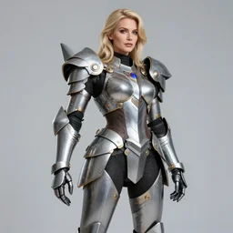 studio portrait of lawful good chrome colorful female holy mecha paladin absurdly beautiful, elegant, mature blonde gravure idol, ultrafine hyperrealistic detailed face illustration by kim jung gi, highly detailed symmetrical faces, intricate linework, sharp focus, bright colors, matte, octopath traveler, unreal engine 5 highly rendered, global illumination, radiant light, intricate environment