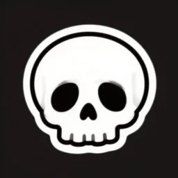 cute skull sticker