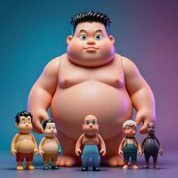 hyperrealistic rendering, fat smooth cronenberg flesh monster kim jong - un by donato giancola and greg rutkowski and wayne barlow and zdzisław beksinski, eyeballs, product photography, action figure, sofubi, studio lighting, colored gels, colored background