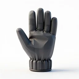 low-poly mittens, professional product shot, isolated on a pure white background, centered, entire object in frame, sharp focus, soft studio lighting