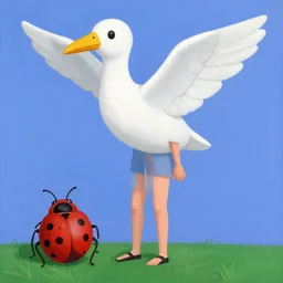🦩🪐🐞👩🏻🦳, lowbrow, 8 k, matte painting, in the style of robert williams,