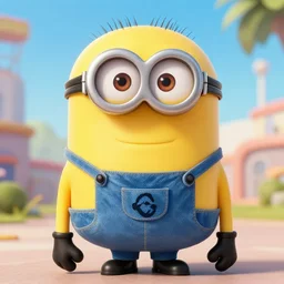 a portrait of vector despicable me with background scenery by juergen teller, iris van herpen