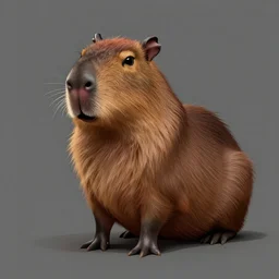 horror game creature based on a capybara concept art