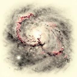 nebulae ever expanding in a fury of furyan dust scattered across time and space, fine sketch
