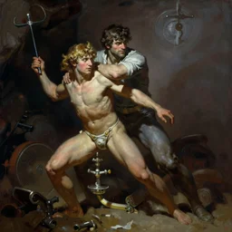 in the style of Frank Frazetta