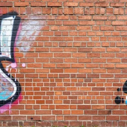 graffiti painted brick texture