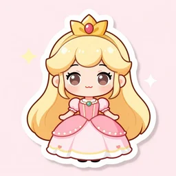 die cut sticker of anime chibi kawaii cute anime dream princess