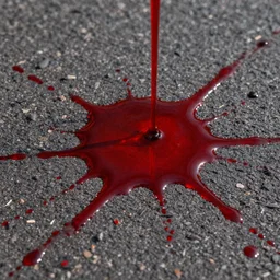hyper realistic close up blood on tar, art by greg rutkowski, intricate, ultra detailed, photorealistic, vibrante colors, trending on artstation, octane render, 4 k, 8 k