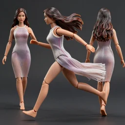 samara weaving running down a dream, character sheet, hot toys, fine details, concept design, contrast, kim jung gi, greg rutkowski, trending on artstation, 8 k, full body, turnaround, front view, back view, ultra wide angle