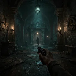 inside a haunted dungeon, First person horror game, unreal engine