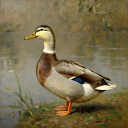 a duck on the prowl oil painting john william godward