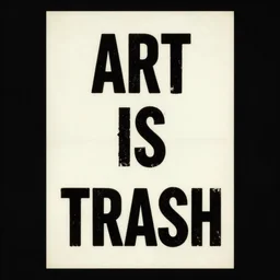 art is trash motivational poster