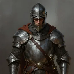 half - length portrait of a depressed medieval warrior. fantasy, digital painting, hd, detailed.
