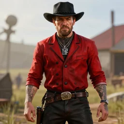 Connor McGregor in red dead redemption 2 very detailed 4k quality super realistic
