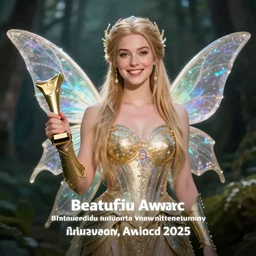 beautiful adult fairy with sparkling armour, award - winning photo
