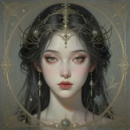 a psychologist, enigmatic beauty, esoteric, muted colors, head in focus, fantasy art, ornamental aesthetics, intricate, elegant, highly detailed hyperrealistic painting, artstation, concept art, painterly, sharp focus, illustration, art by lois royoi