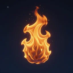 fire burning in the void of space