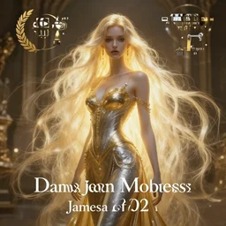 gold and silver tones, princess of light, style of moebius, james jean, mcbess, long glowing ethereal hair, cinematic, highly detailed, award winning