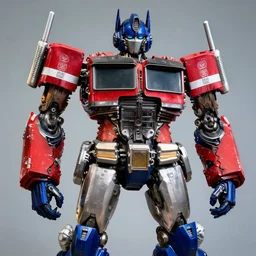 realistic portrait of optimus prime, photography