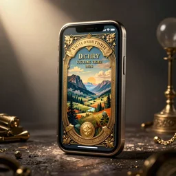 concept art of a victorian era smartphone, beautiful, digital art