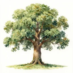 watercolor painting of oak tree, mythological art by hans gude, romance art by hans dahl, by jesper ejsing, art by anders zorn, wonderful masterpiece by greg rutkowski, cinematic light, american romanticism by greg manchess, creation by tyler edlin