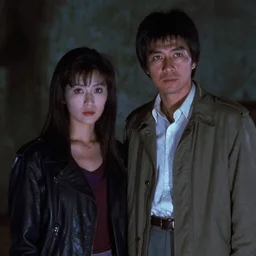 Still frame from scene from the retro Twin Peaks Japanese horror soap opera, retro haze, a feaver dream by Nobuhiko Obayashi & David Lynch